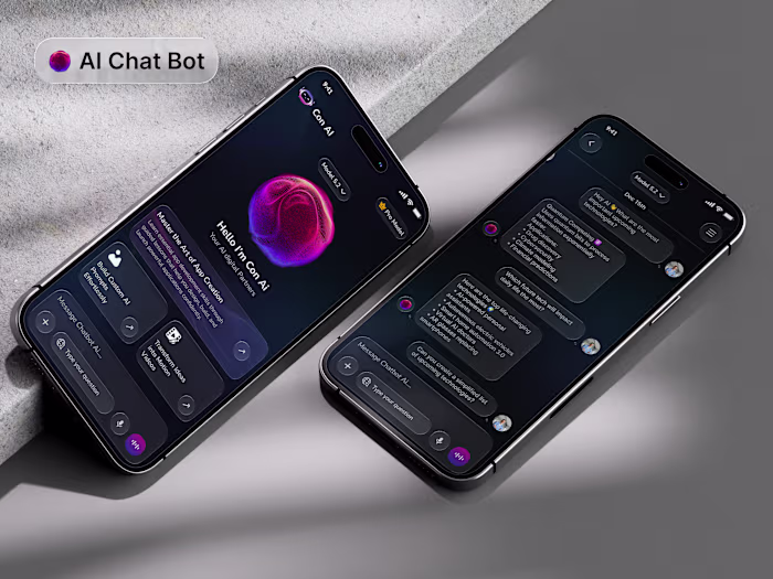 Designed a sleek, mobile ready AI chatbot interface. Would l...