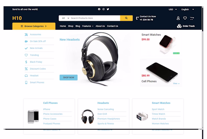 E-commerce (woocommerce) online store design