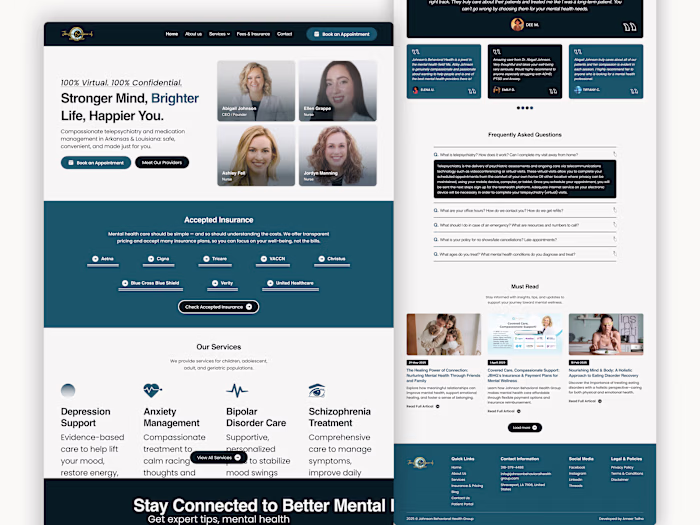 Johnson Behavioral Health Group Healthcare website
