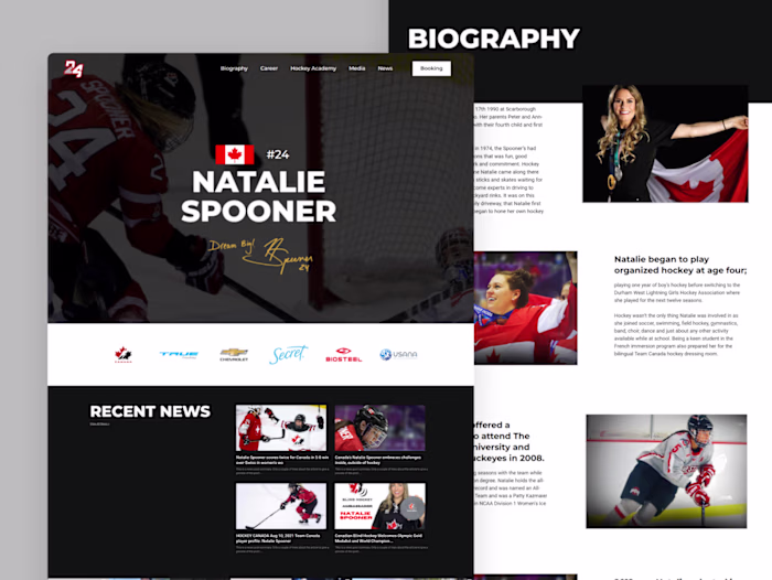 Natalie Spooner website concept