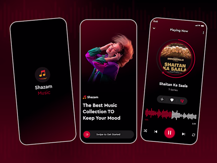 Music-Shazam Mobile App UI
