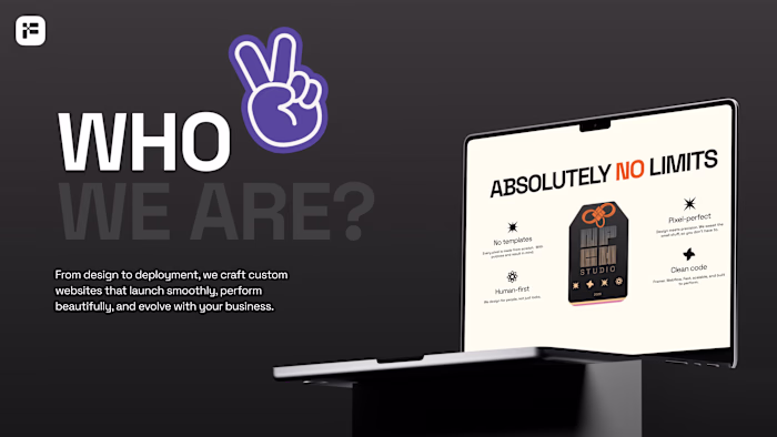 Design studio landing page