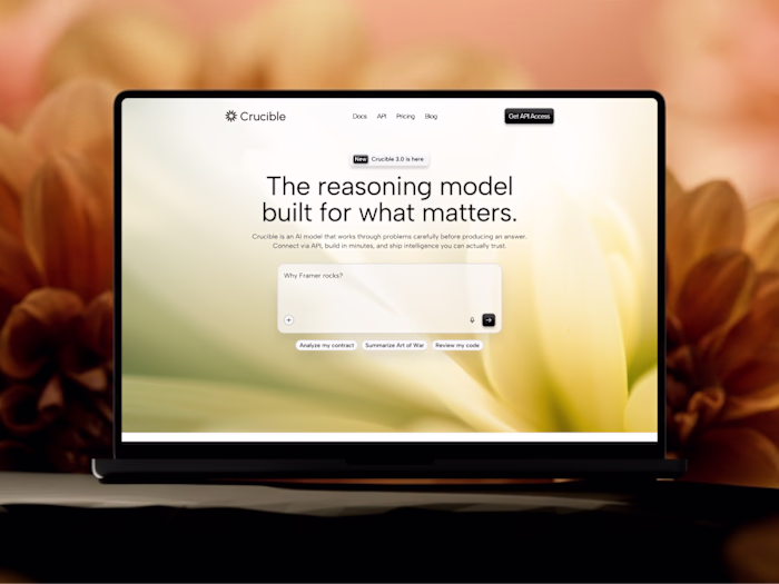 Crucible is a premium Framer