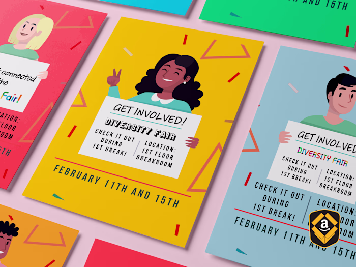 Print Design Campaign for Local Amazon: Engagement Fair Event