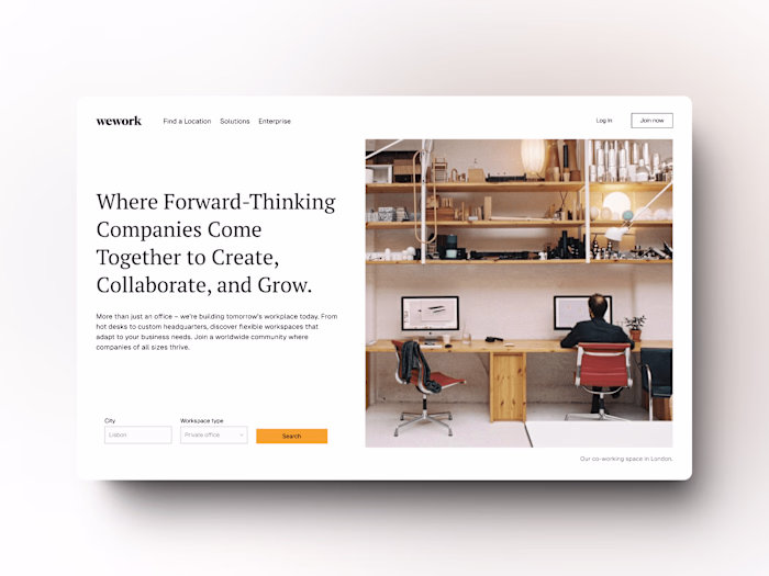 Website Redesign for WeWork
