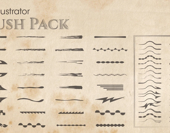 Free Illustrator brush set