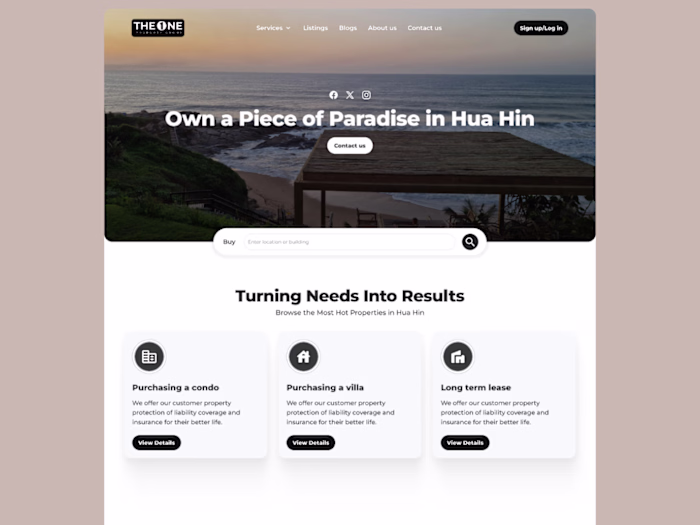 Framer Website for Luxury Real Estate in Thailand