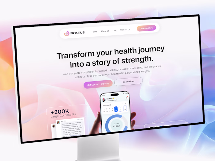 Women's Health Tracker App Design