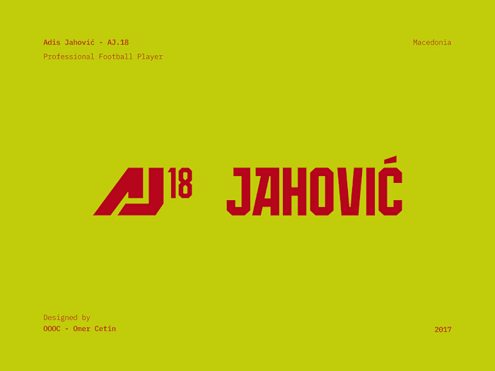 AJ.18 Adis Jahovic Logo Design 