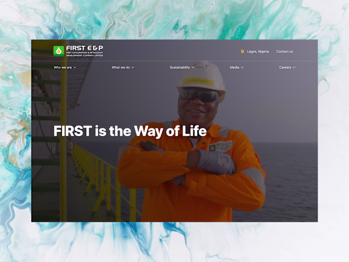 Webflow - FIRST E&P Corporate Website Development