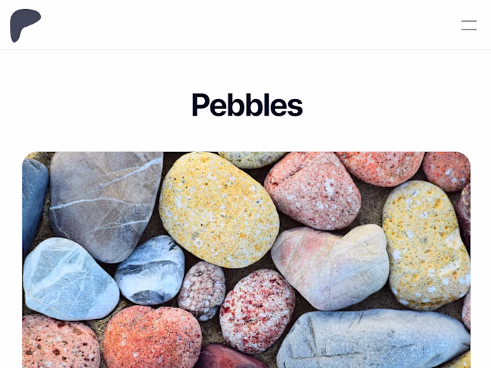 Pebbles: Framer Example Site