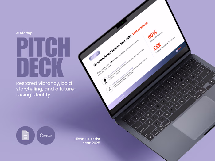 Investor Pitch Deck & Brand Repositioning for CX Assist