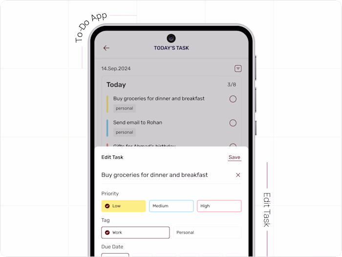 Task Management App UI – Intuitive To-Do List Experience 📋