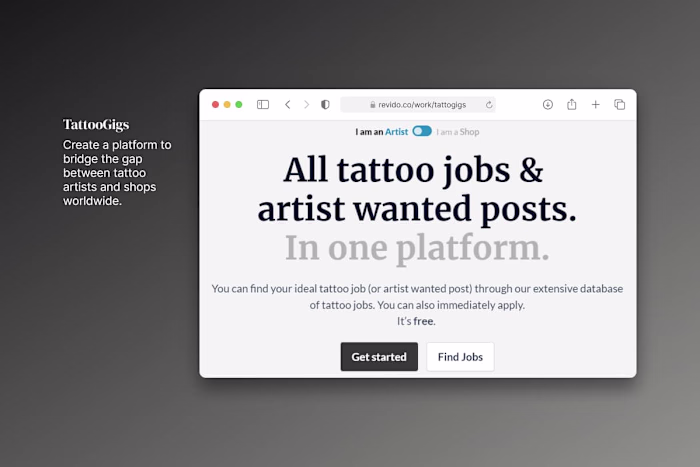 TattooGigs: A bridge between tattoo artists and shops worldwide.