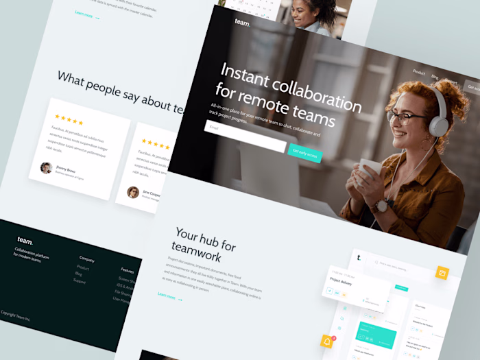 Design of a Landing page for a Tech Company