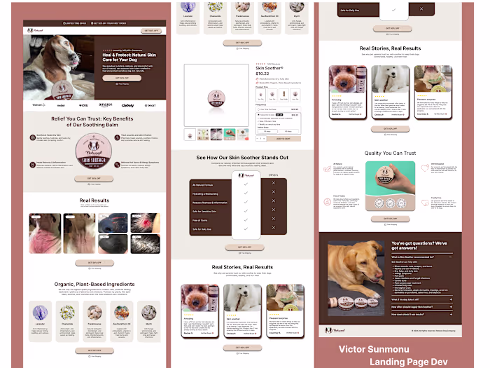 Figma Landing Page for Natural Dog Company