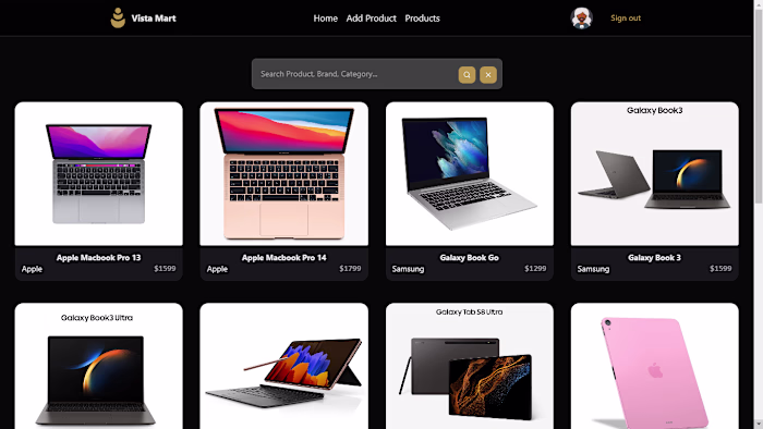 Responsive E-commerce Platform • Vista Mart