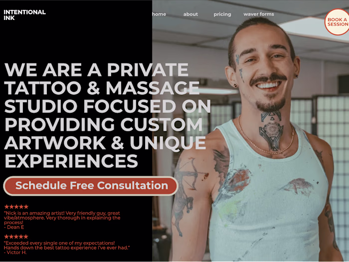 Click, Book, Tattoo: Web Redesign to Boost Bookings