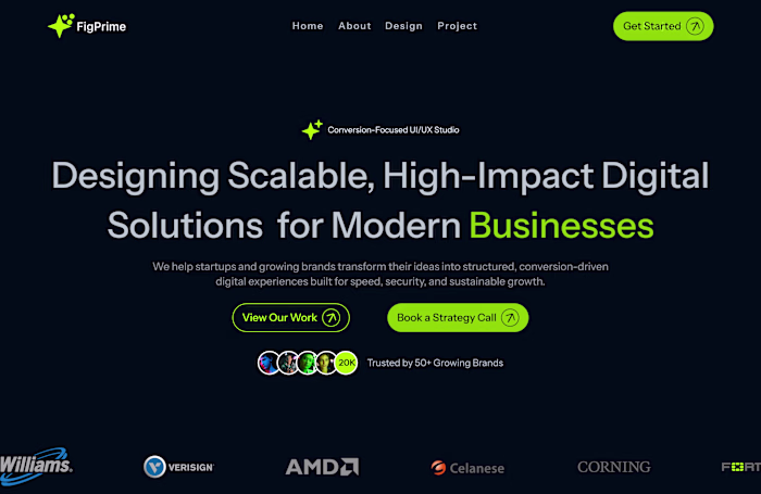 Designed this modern, high-conversion landing