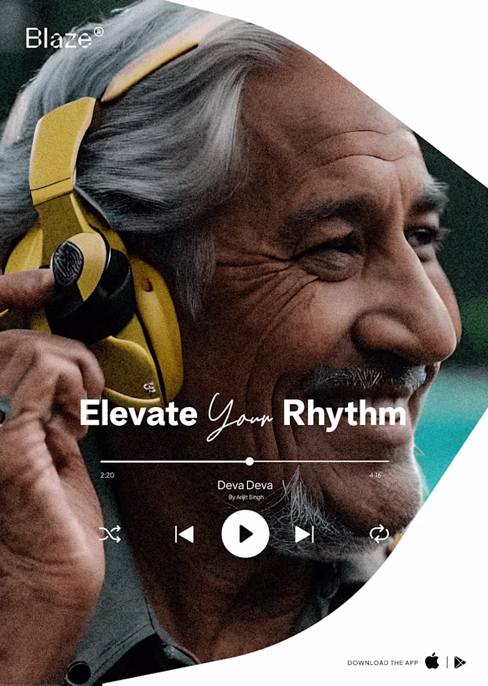 Blaze music brand design
