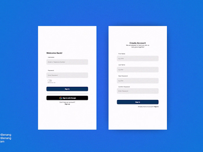 Login Page for a Meditation App