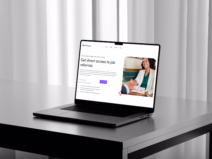 Hirenova webApp- Revolutionizing Job Referrals