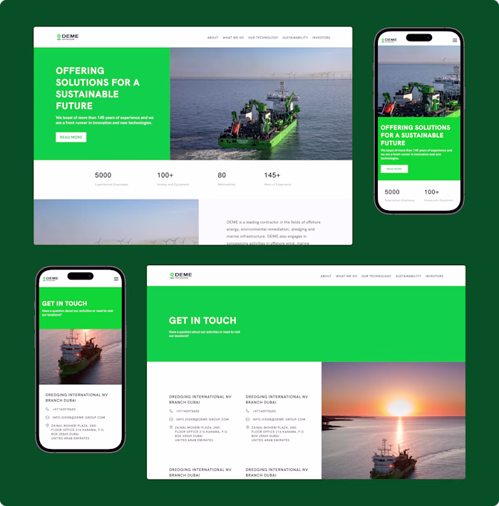Website Design for DEME Group
