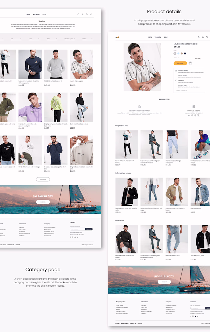  Ecommerce website | UX/UI Design