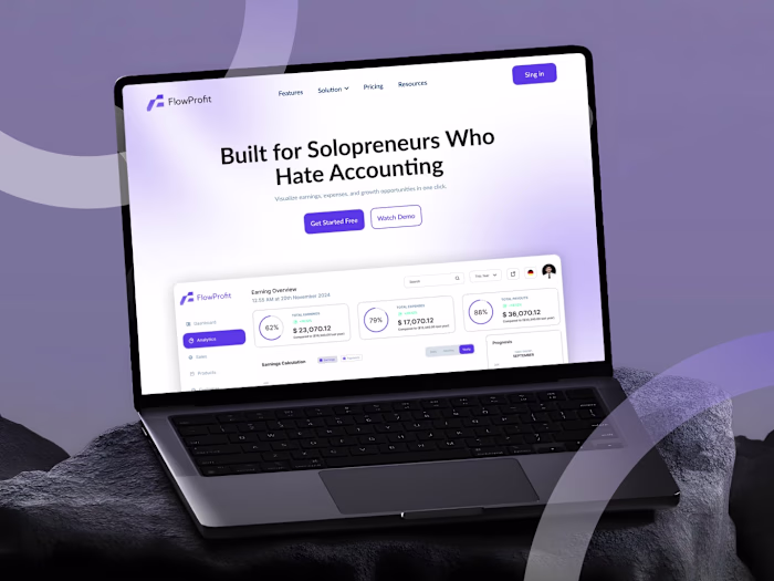 FlowProfit - Modern SaaS Dashboard Design