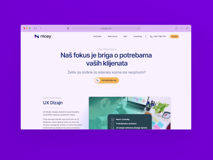 Framer website for Product Design Agency