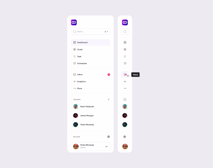 CRM Navigation Bar Concept