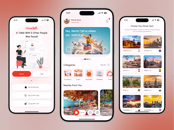 TimeLeft Travel App Development