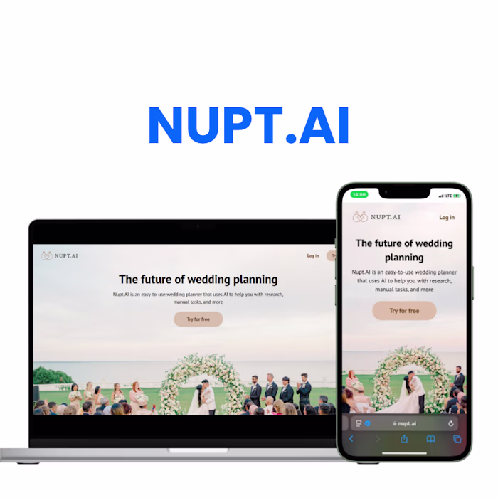 Nupt.ai (http://Nupt.ai) is an AI-powered wedding planning a...