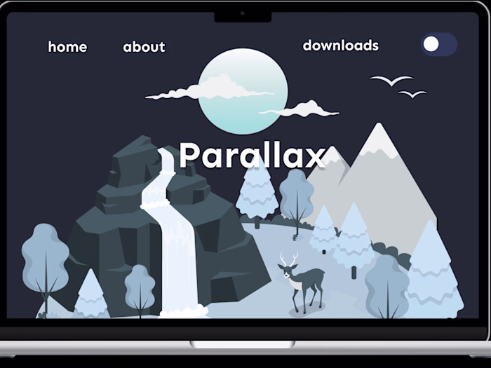 Onboarding Parallax effect screen