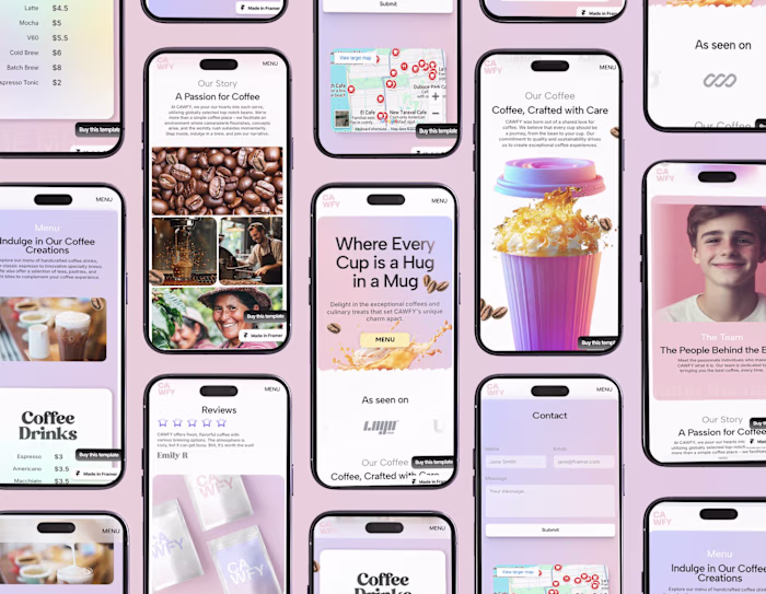 Cawfy - Framer Site for Café