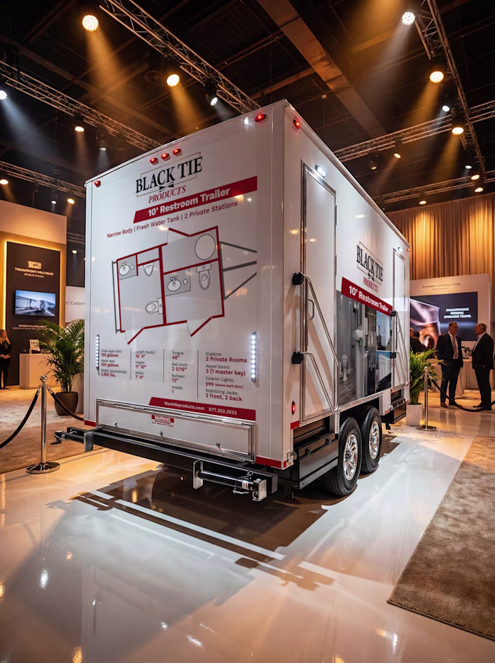 Trailer Wrap for Black Tie Products at the 2025 WWETT Show