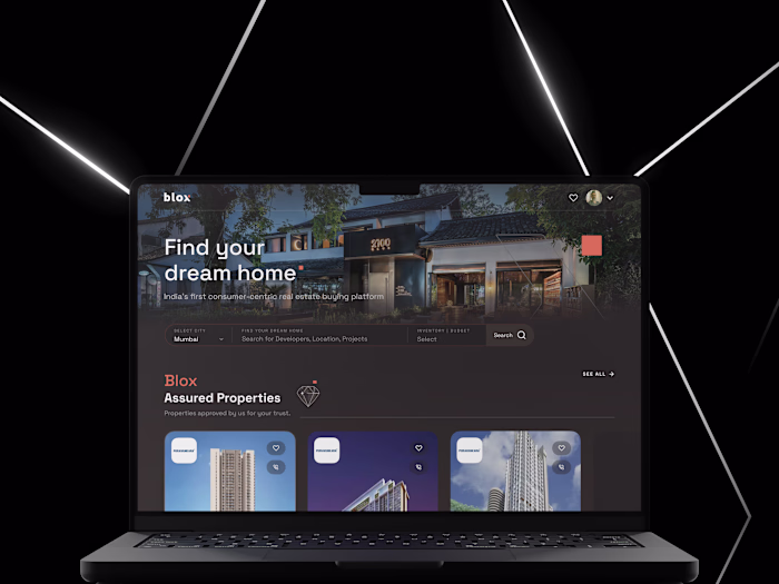 Blox Real estate web app redesign