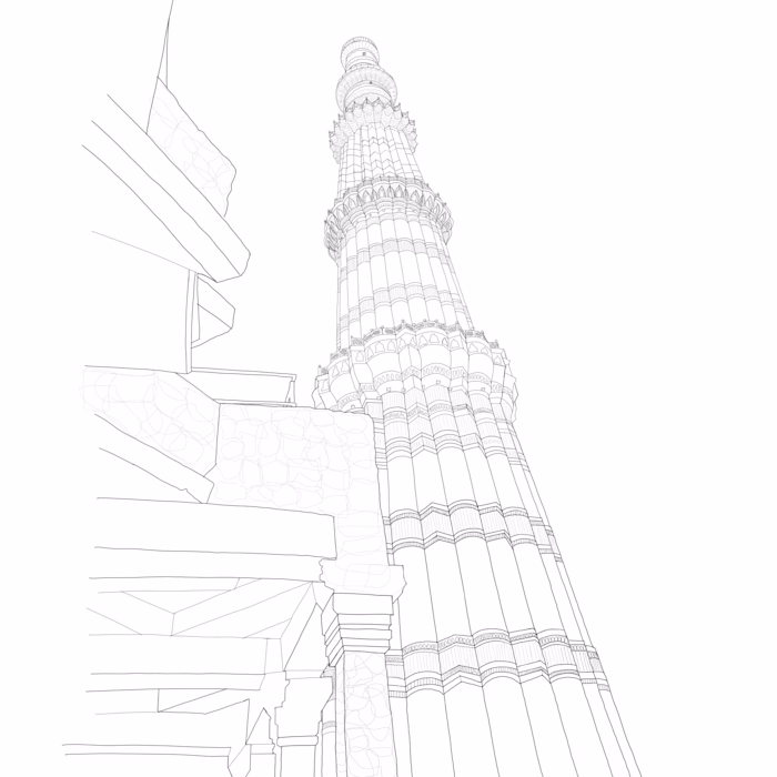 Qutub Minar - illustration on Behance