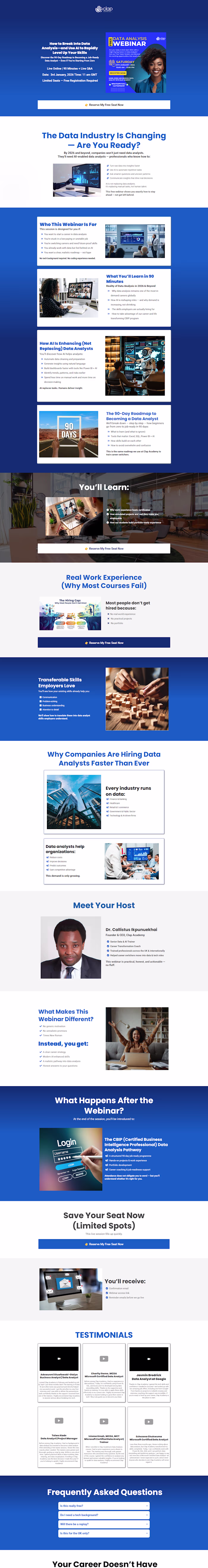 Data Analysis Webinar Funnel & Landing Page (GoHighLevel) I ...