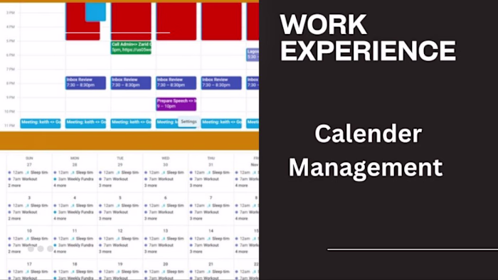 Calendar Management 