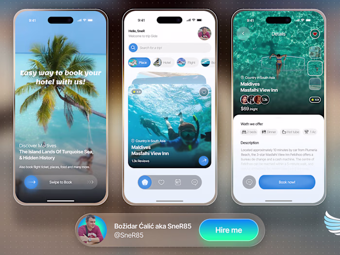 Travel application project - UI/UX