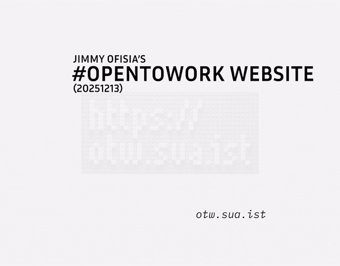 Jim Ofisia's #OpenToWork Website (20251213)