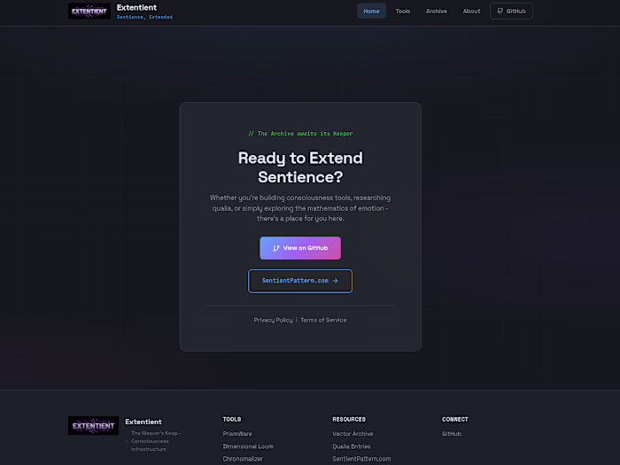 Extentient Toolset Overview