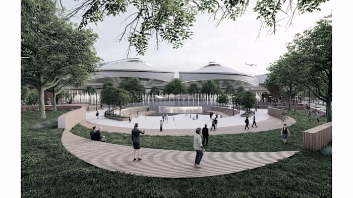 Airport with Mall & Park