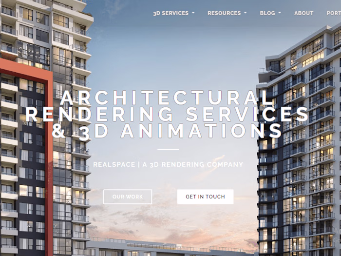 Architectural Rendering Services Website Design