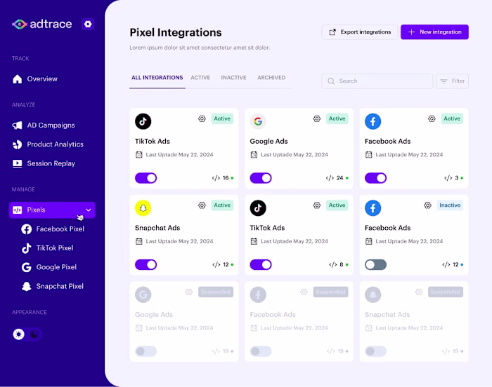 AddTrace WebApp