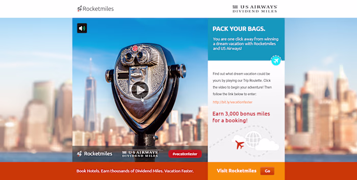 Design a High-Converting Landing Page for Rocketmiles Deal