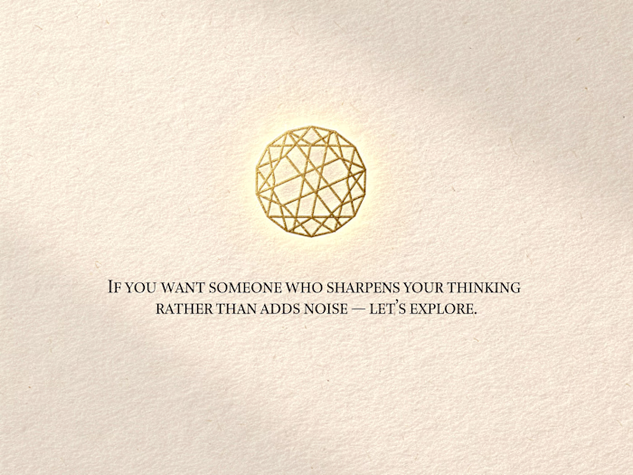 Most people don’t actually need more input — they need someo...