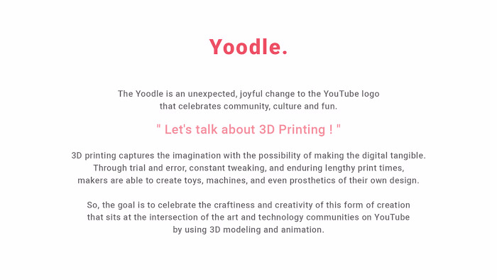 Youtube Yoodle - 3D Print :: Behance