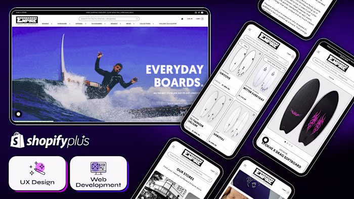 Surf Board Empire Shopify Plus UX